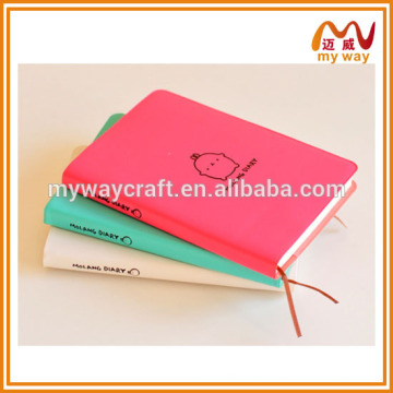 Serie de papelería coreana de cuero de pu notebook con marcador